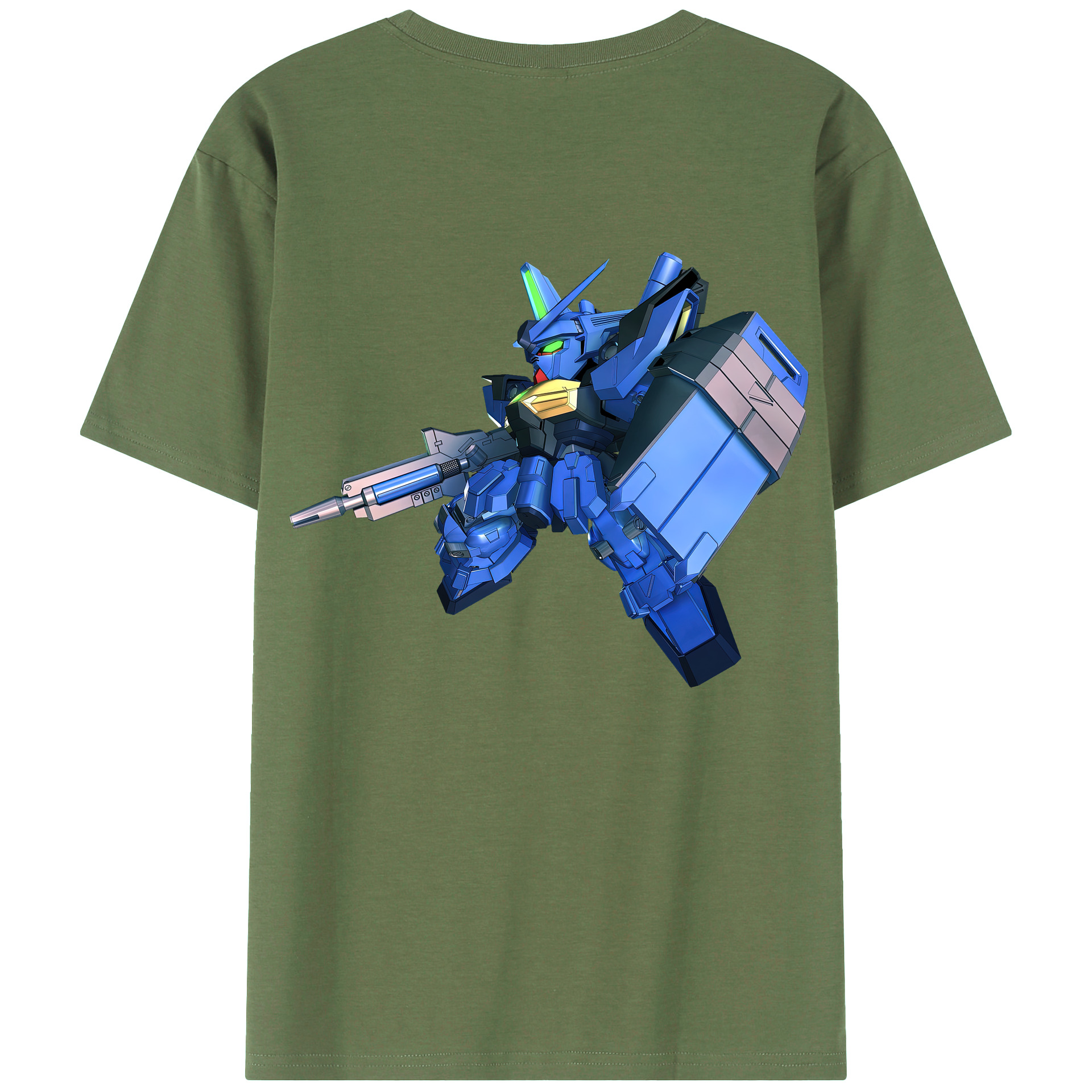 （画像用） 機動戦士ガンダム Mobile Suit Gundam 綿100％ メンズ半袖Tシャツ（バックプリント） 通気性